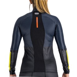 верх женского костюма Sportful Apex W Race Jersey чёрно-синий